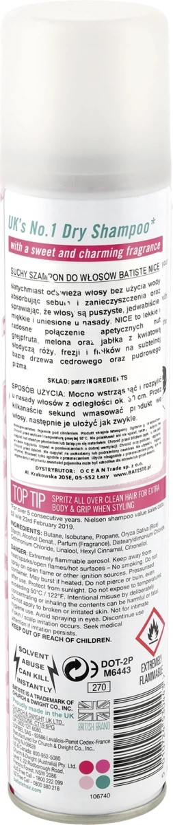 Batiste - Nice - Suchy Szampon do Włosów - Melon - 200ml