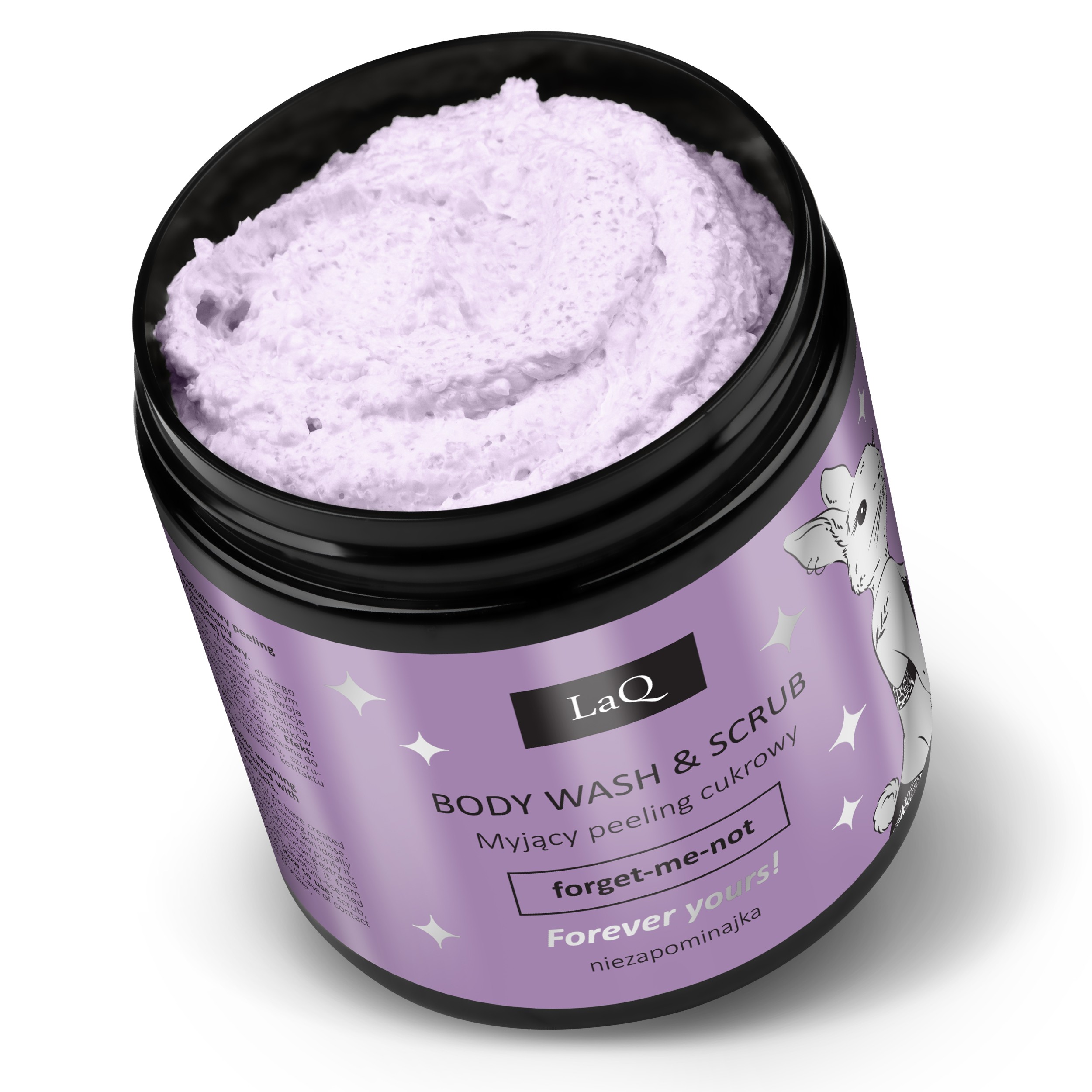 LaQ - Peeling Cukrowy Myjący - Niezapominajka - 220g