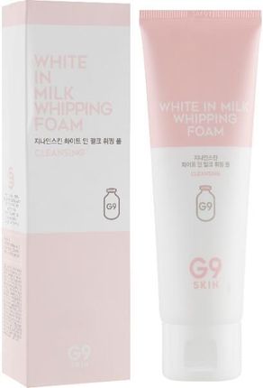 G9Skin - White In Milk Whipping Foam - Pianka do Mycia Twarzy z Kwasami AHA i BHA - 120 ml