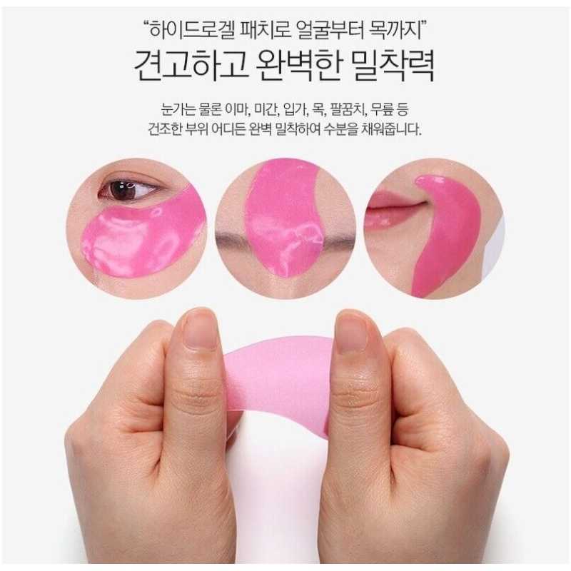 MEDI-PEEL - Hyaluron Rose Peptide 9 Ampoule Eye Patch - Hydrożelowe Płatki Pod Oczy z Peptydami i Różą Bułgarską - 60 szt