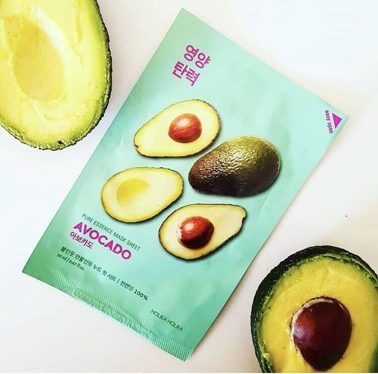 Holika Holika - Pure Essence Mask Sheet - Avocado - Nawilżająca Maska w Płachcie z Ekstraktem z Awokado - 23m