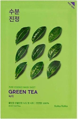 Holika Holika - Pure Essence Mask Sheet - Green Tea -  Maska w Płachcie z Ekstraktem z Zielonej Herbaty - 23ml