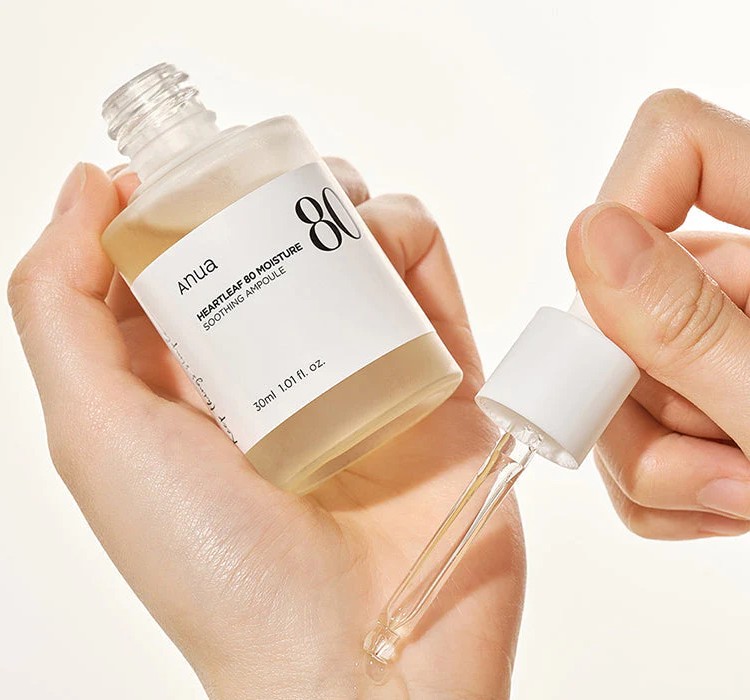 Anua - Heartleaf 80% Soothing Ampoule - Kojące Serum do Twarzy z 80% Ekstraktem z Pstrolistki - 30ml
